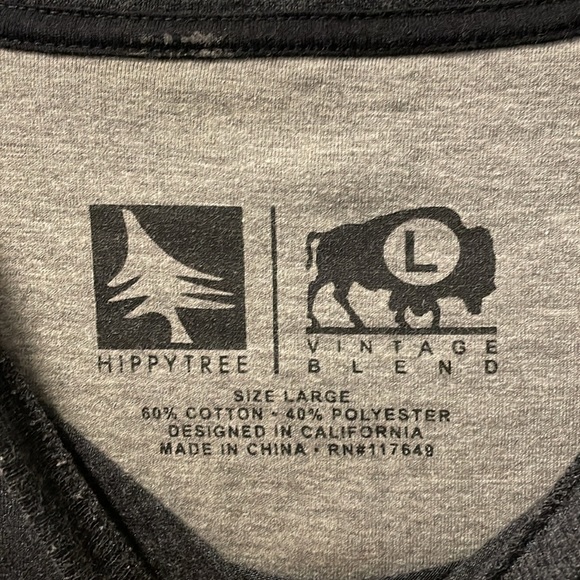 Hippytree Shirt - Mens L - Heather Gray - Great Condition - Picture 3 of 3